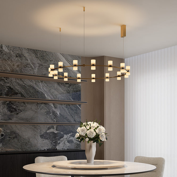 Luminous Ecliptic Circle Chandelier