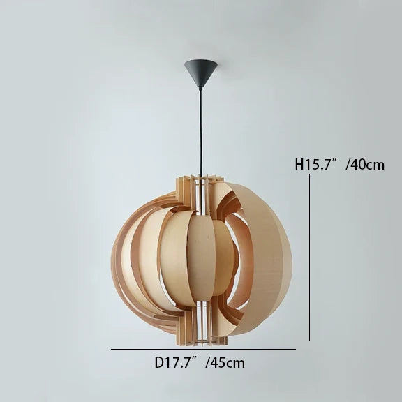 Harajuku Wooden Lantern Pendant Lamp