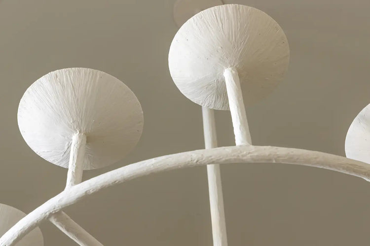 Circle of 8 Cups Plaster Chandelier