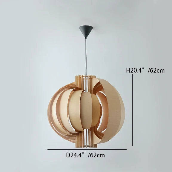 Harajuku Wooden Lantern Pendant Lamp