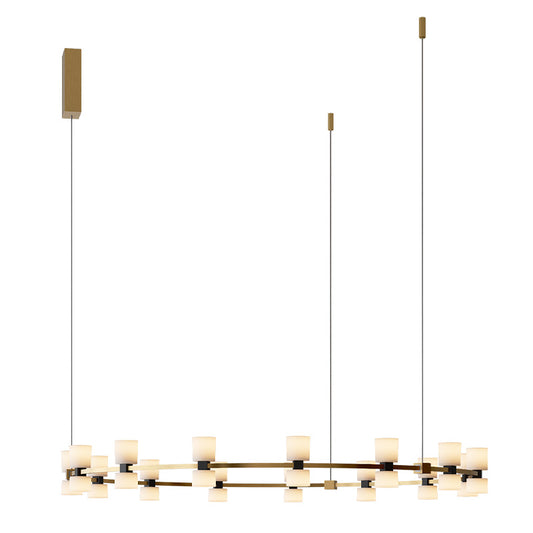 Luminous Ecliptic Circle Chandelier