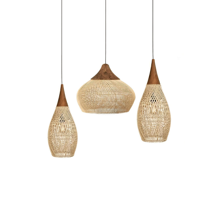 Braided Rattan Pendant Lamp