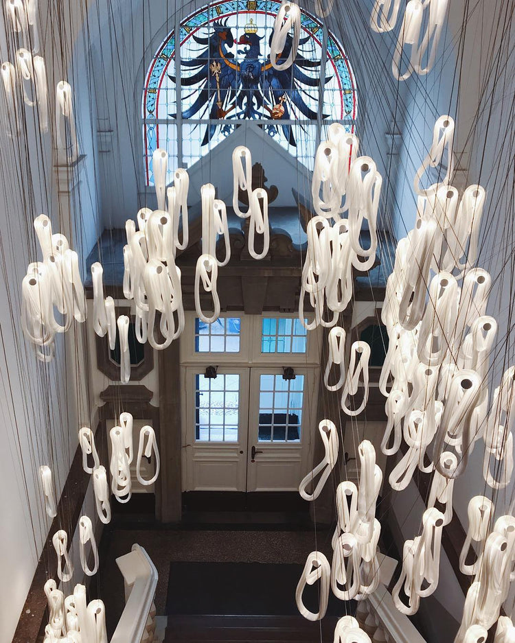 Folding Microfilaments Pendants light