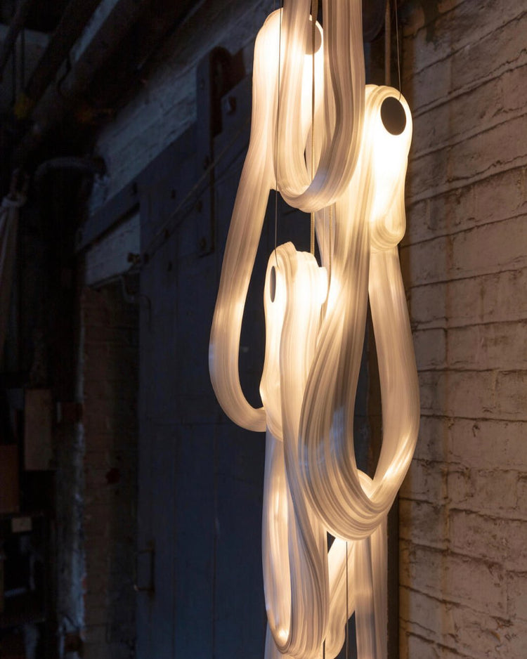 Folding Microfilaments Pendants light