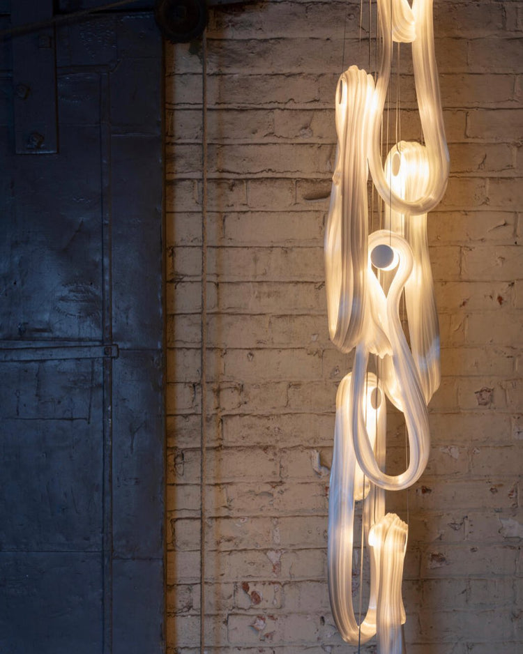 Folding Microfilaments Pendants light