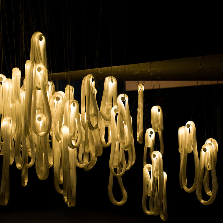 Folding Microfilaments Pendants light