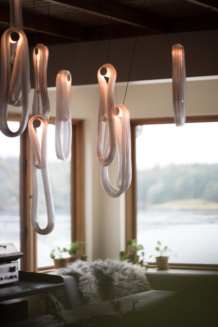 Folding Microfilaments Pendants light