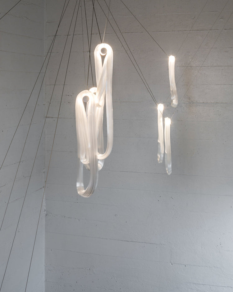 Folding Microfilaments Pendants light