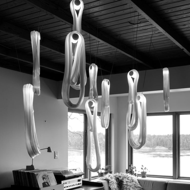 Folding Microfilaments Pendants light