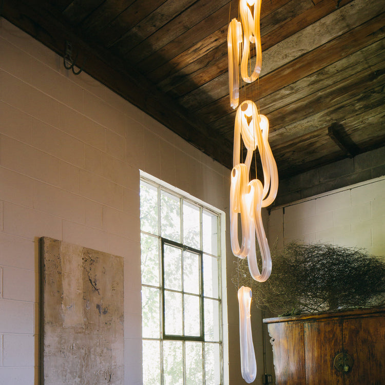 Folding Microfilaments Pendants light