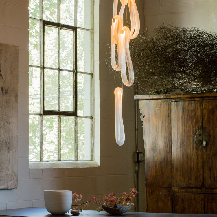 Folding Microfilaments Pendants light