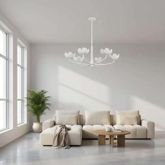 Arcata 6-Light Chandelier Gesso White