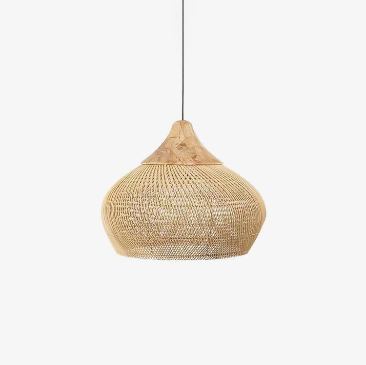 Braided Rattan Pendant Lamp