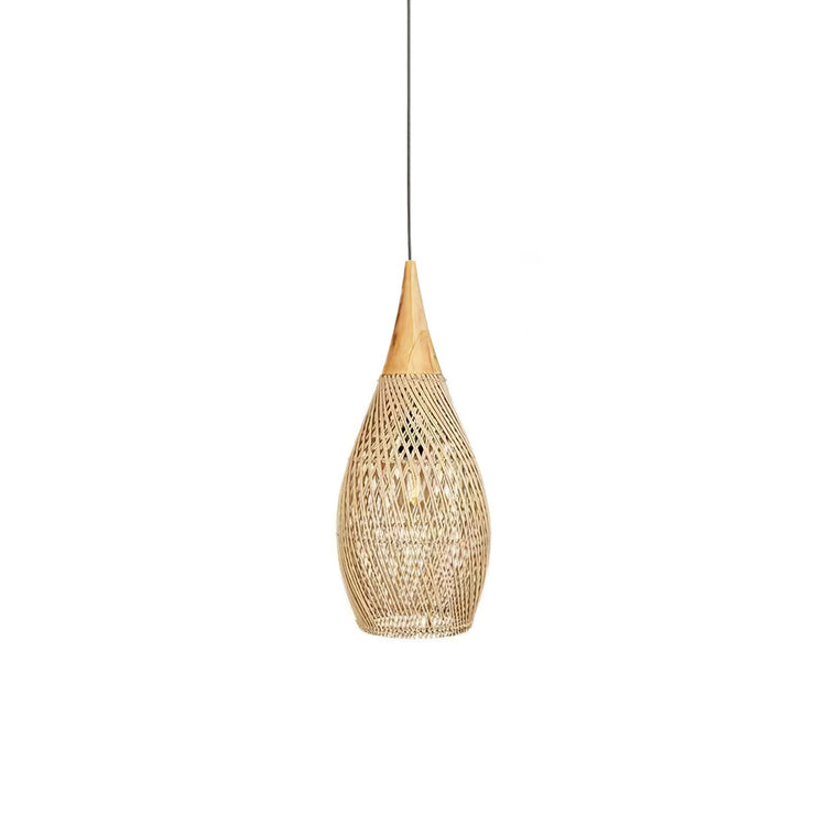 Braided Rattan Pendant Lamp