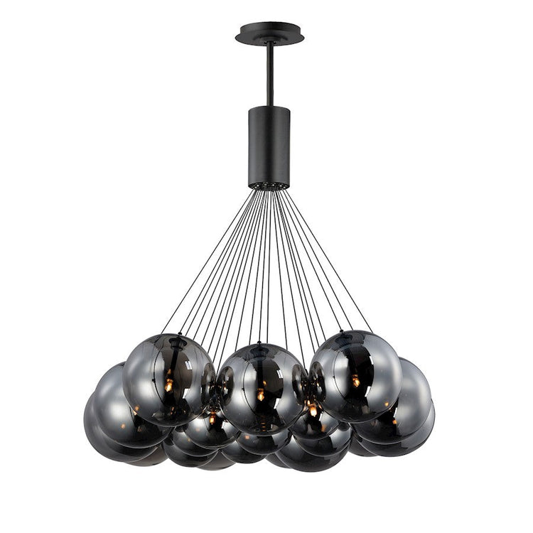 20 Light Multi Light Pendant. Black