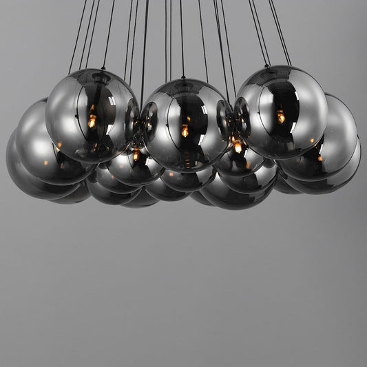 20 Light Multi Light Pendant. Black