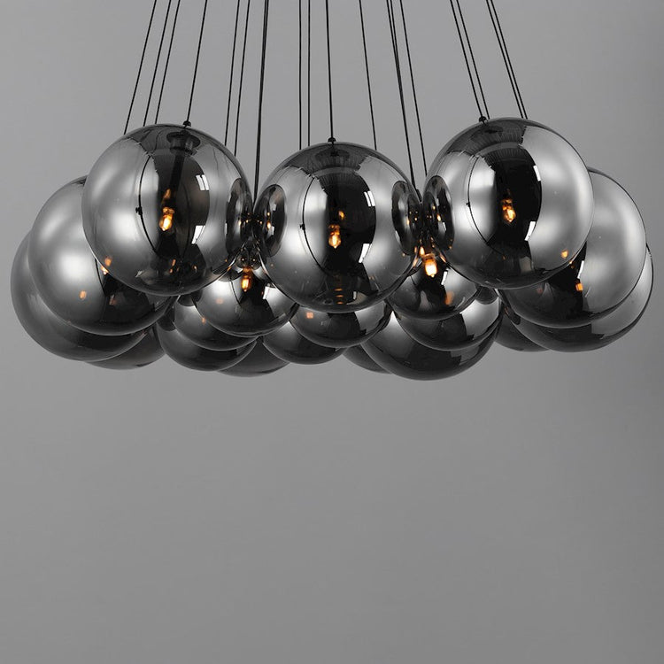 20 Light Multi Light Pendant. Black