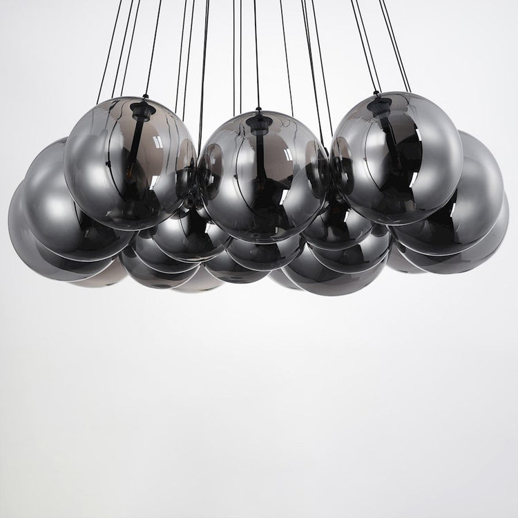 20 Light Multi Light Pendant. Black