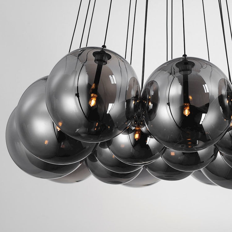 20 Light Multi Light Pendant. Black