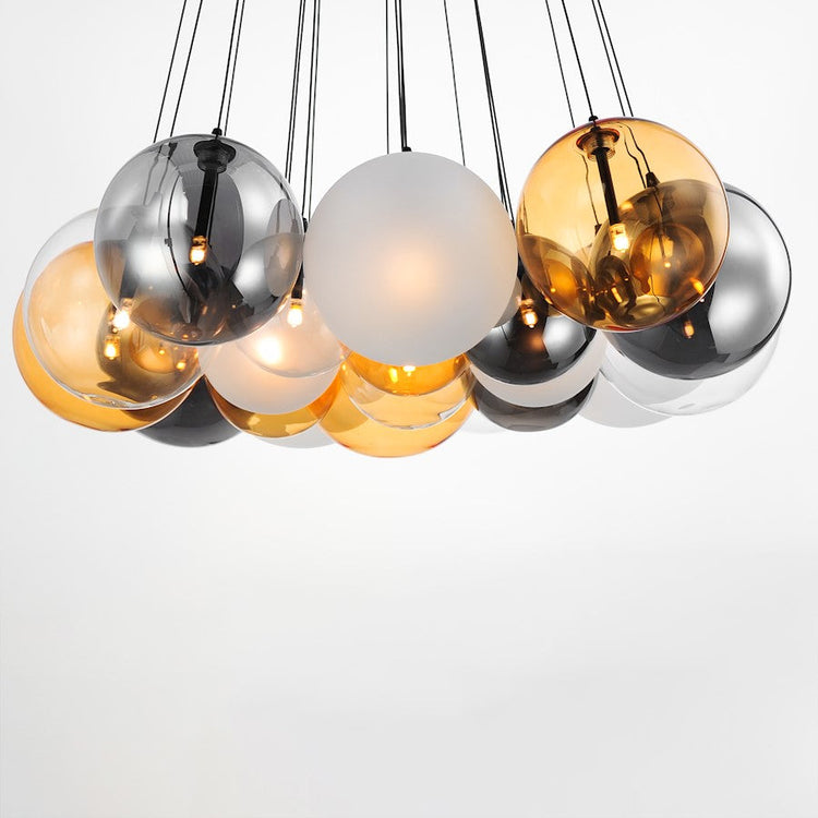 20 Light Multi Light Pendant. Black