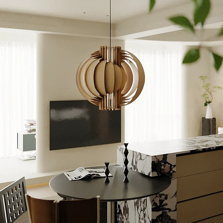 Harajuku Wooden Lantern Pendant Lamp