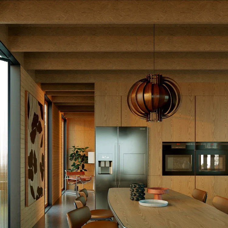 Harajuku Wooden Lantern Pendant Lamp