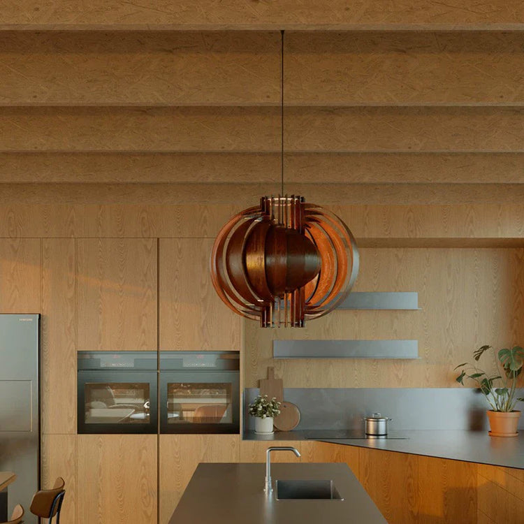 Harajuku Wooden Lantern Pendant Lamp