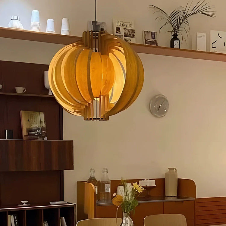 Harajuku Wooden Lantern Pendant Lamp
