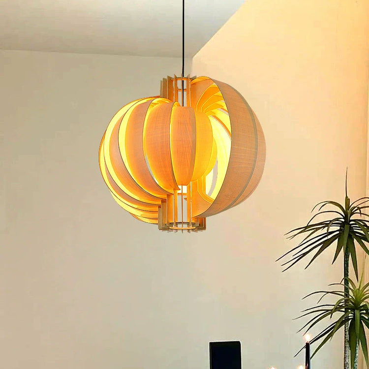 Harajuku Wooden Lantern Pendant Lamp