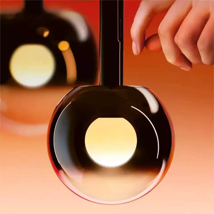 Modern Staircase Chandelier With Gradient Glass Globes