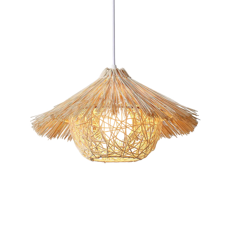 Straw Hat Pendant Light
