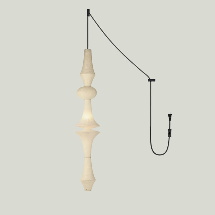 Washi Paper E Pendant Swag Light