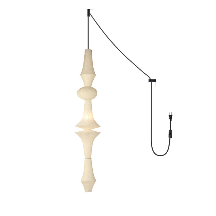 Washi Paper E Pendant Swag Light