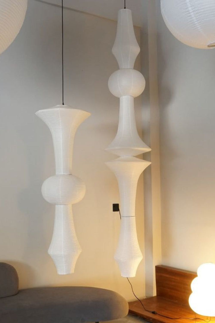 Washi Paper E Pendant Swag Light