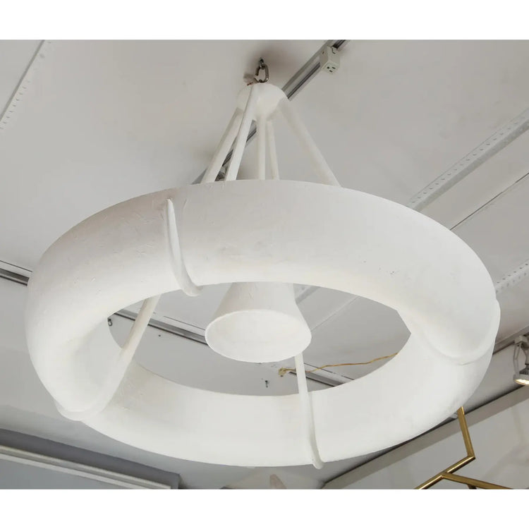 Bespoke Sculptural Plaster Light Fixture in the Jean-Michel Frank Manner