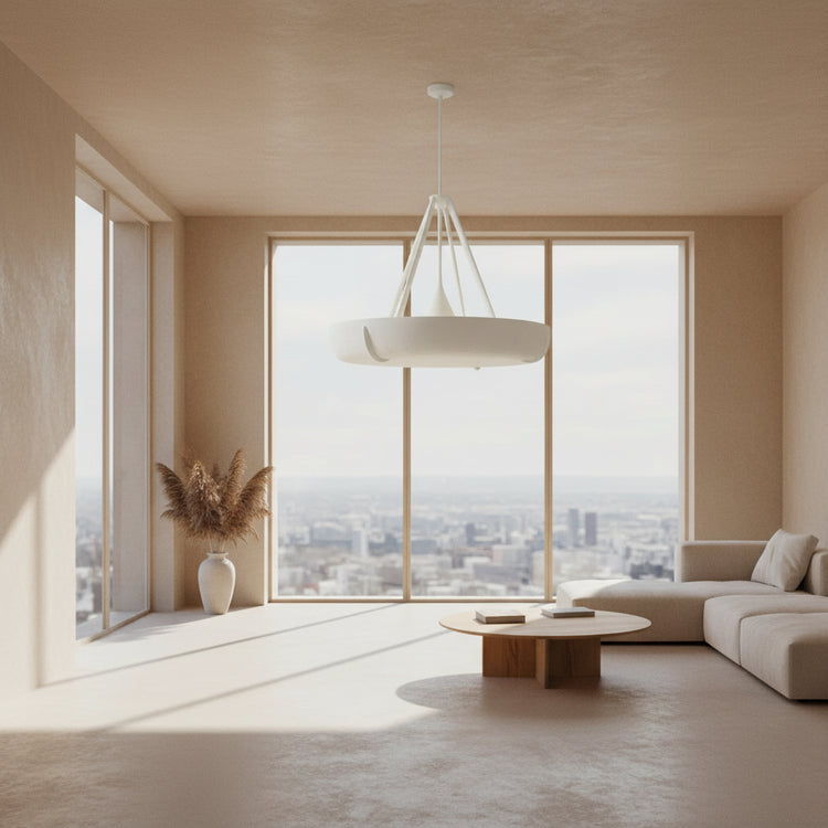 Bespoke Sculptural Plaster Light Fixture in the Jean-Michel Frank Manner