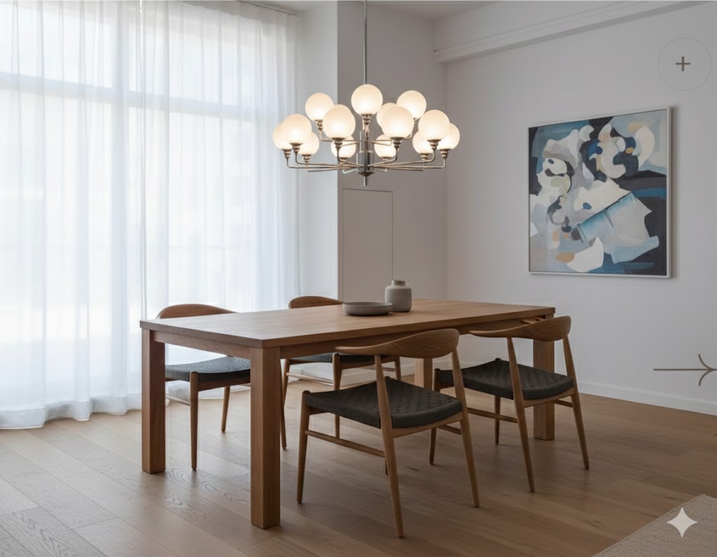 Crafting Serenity: A Modern Minimalist Dining Oasis