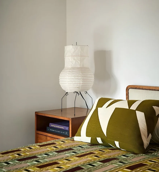 Soft Glow & Wabi-Sabi Texture: Elevate Your Bedroom with the Zara Rice Paper Lantern Table Lamp