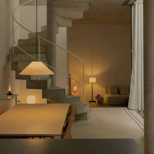 Sinuous Geometry and Warm Textures: Define Your Living Space with the Sisisi Conicas Planas MT4 Suspension Light