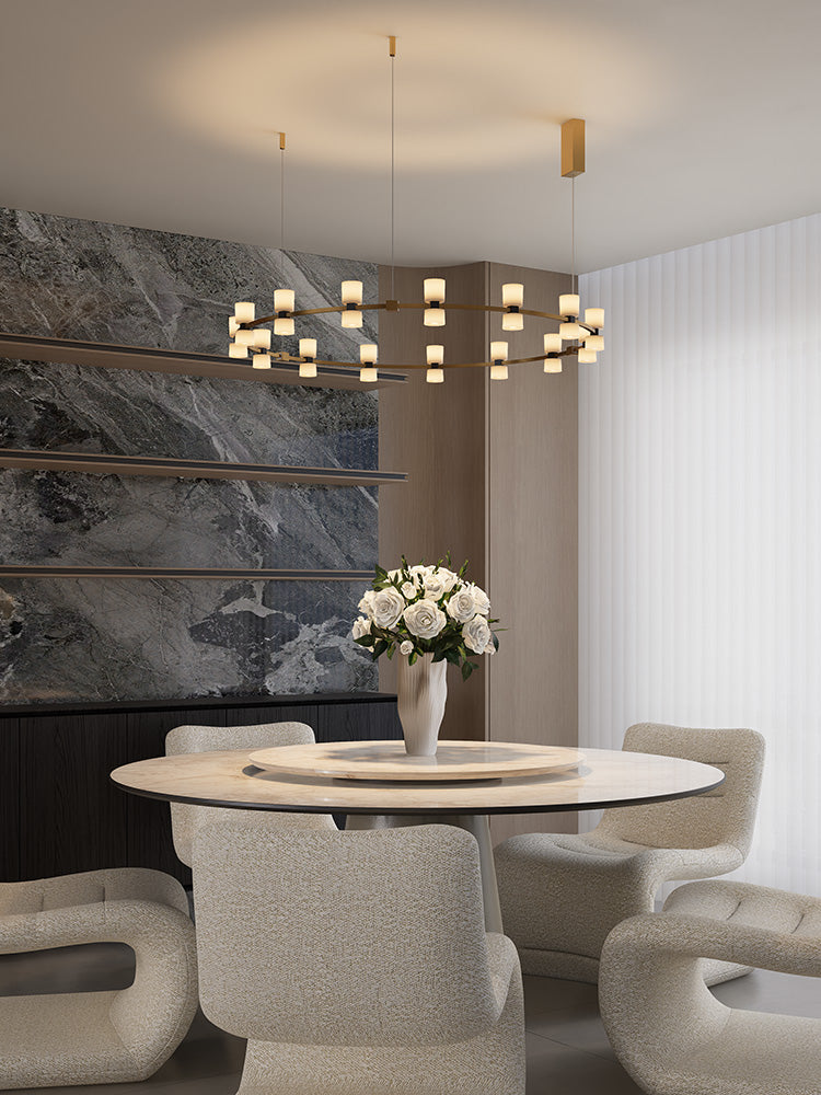 Luminous Ecliptic Circle Chandelier