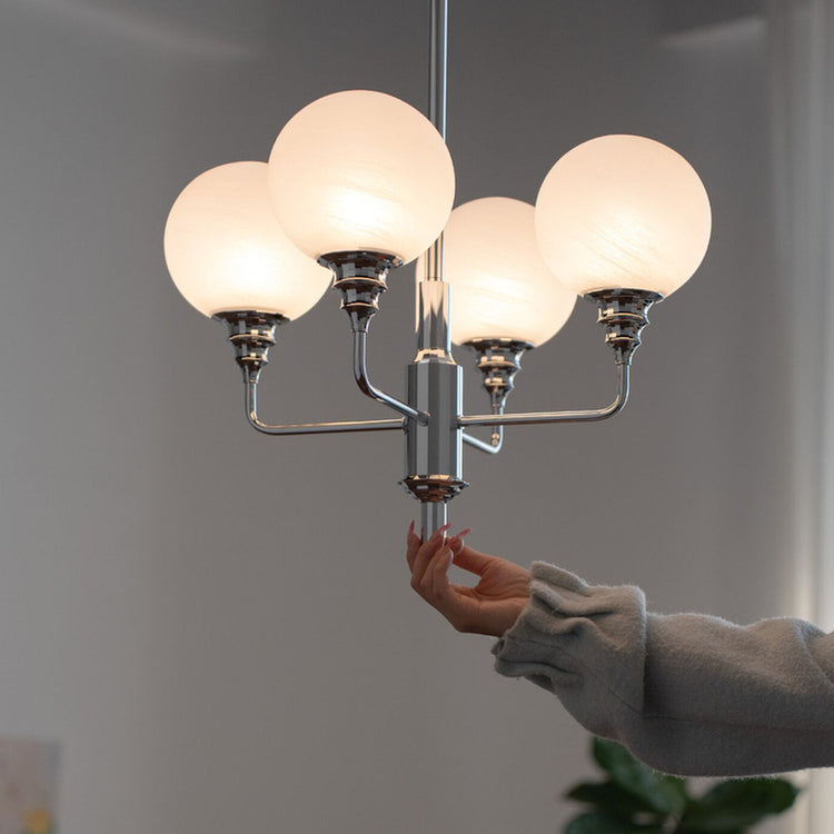 Bauhaus Original: Space Age Geometric Chandelier with Art Deco Tiered Detailing