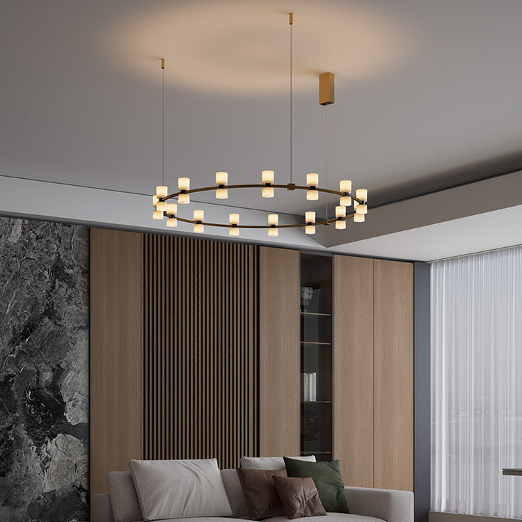 Luminous Ecliptic Circle Chandelier
