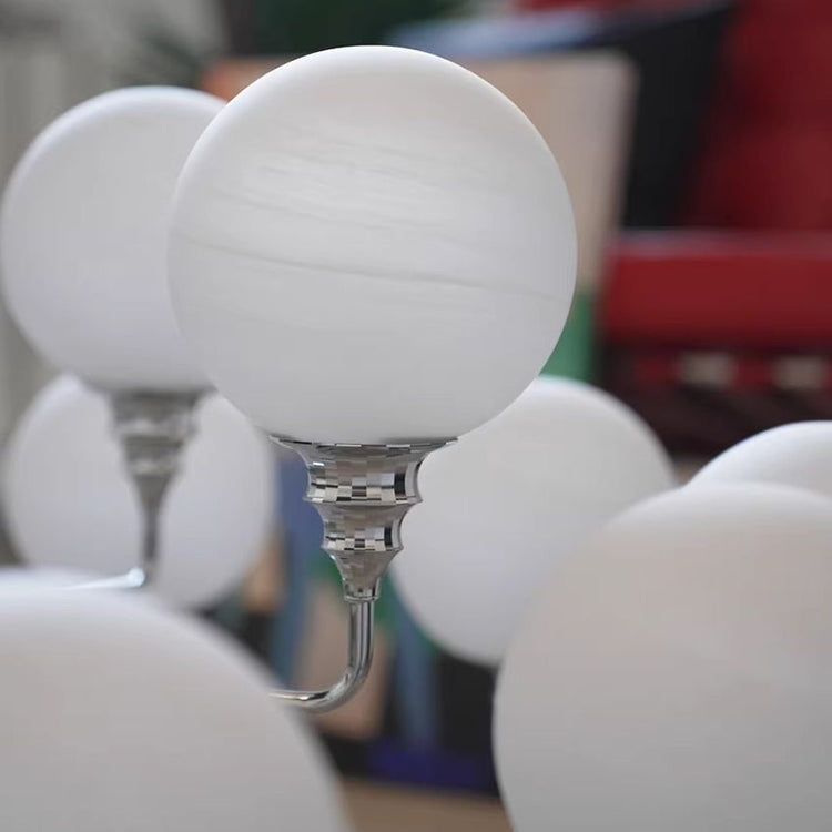 Bauhaus Original: Space Age Geometric Chandelier with Art Deco Tiered Detailing