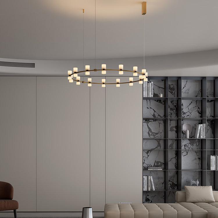 Luminous Ecliptic Circle Chandelier