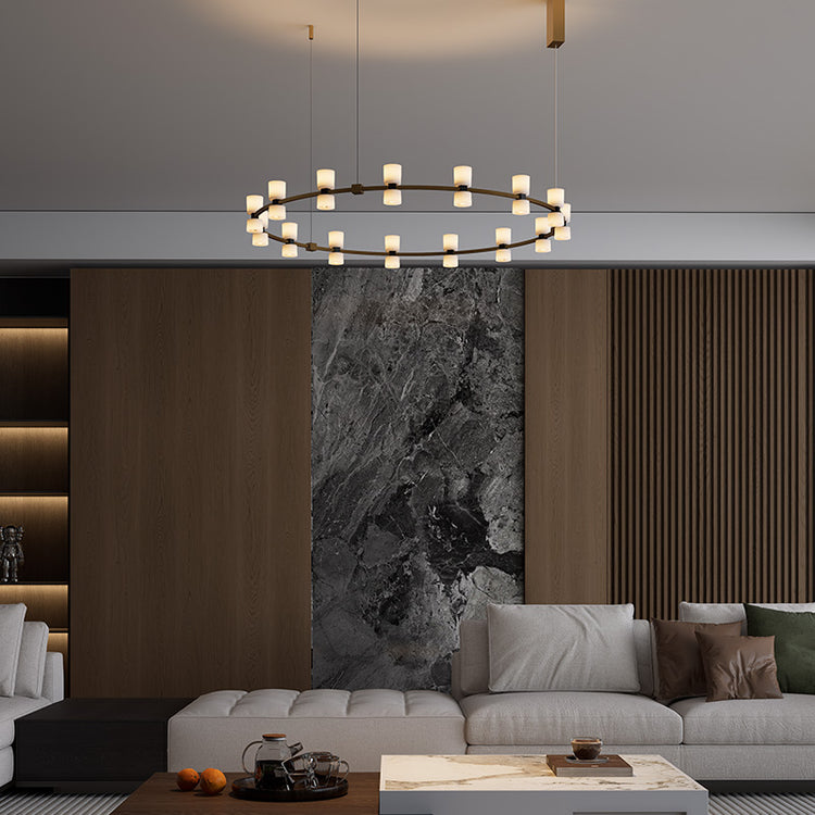 Luminous Ecliptic Circle Chandelier