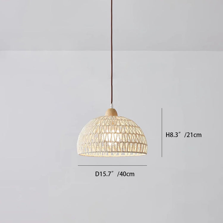 Rattan Arch Pendant Lamp