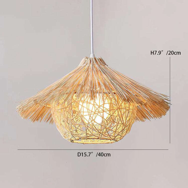 Straw Hat Pendant Light