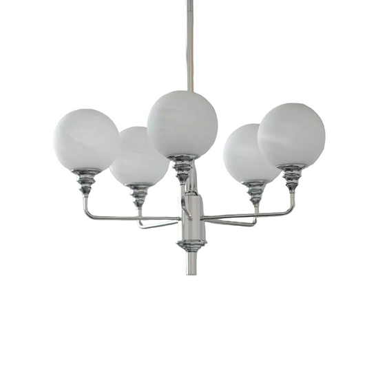 Bauhaus Original: Space Age Geometric Chandelier with Art Deco Tiered Detailing