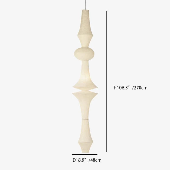 Washi Paper E Pendant Light