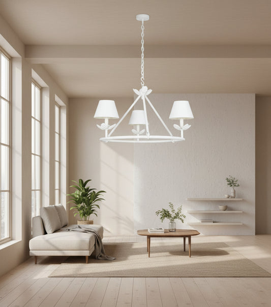 Montferrat Leaf Chandelier 3 Light